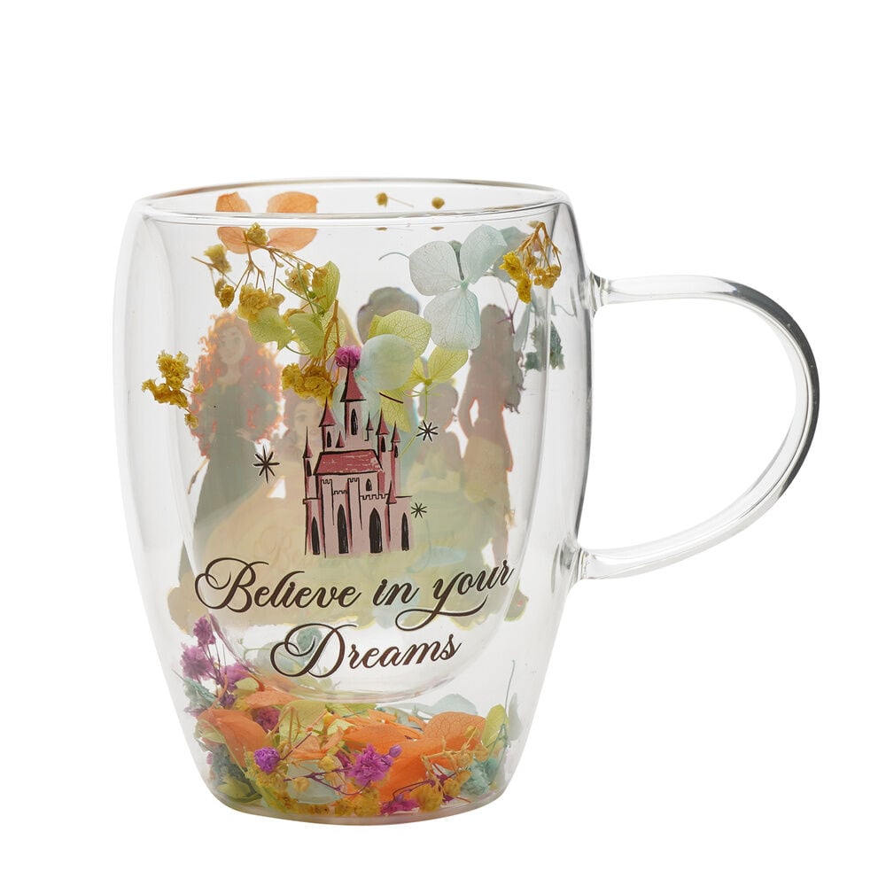 Taza cristal flores secas Princesas Disney WIDDOP & CO