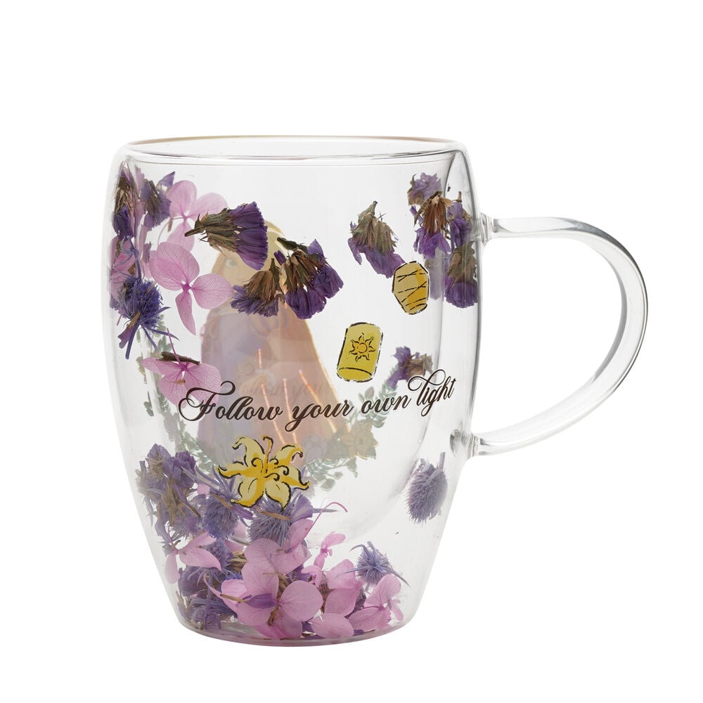Taza cristal flores secas Rapunzel Princesas Disney WIDDOP & CO