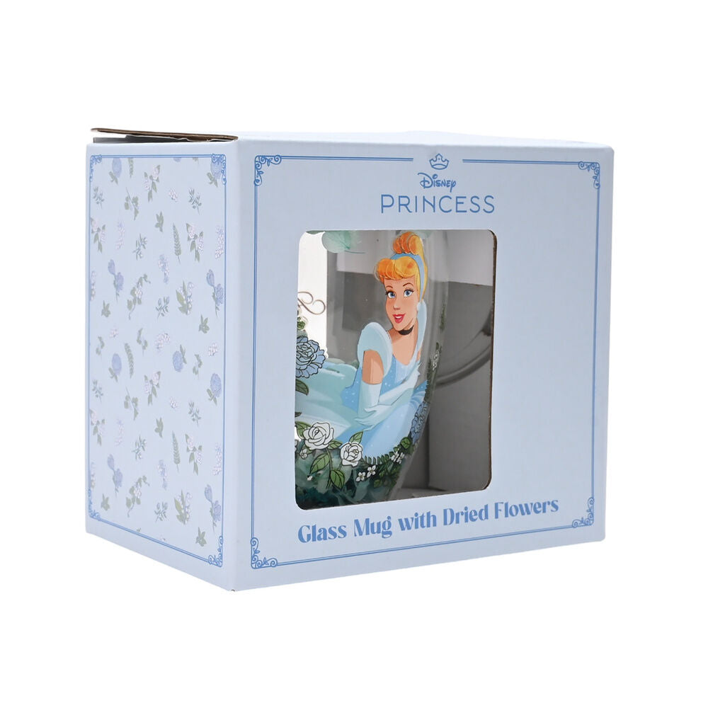 Taza cristal flores secas Cenicienta Princesas Disney WIDDOP & CO
