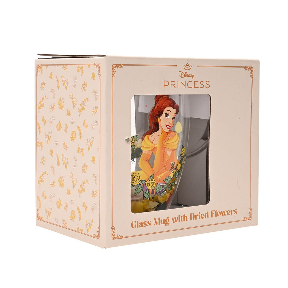 Taza cristal flores secas Bella Princesas Disney WIDDOP & CO