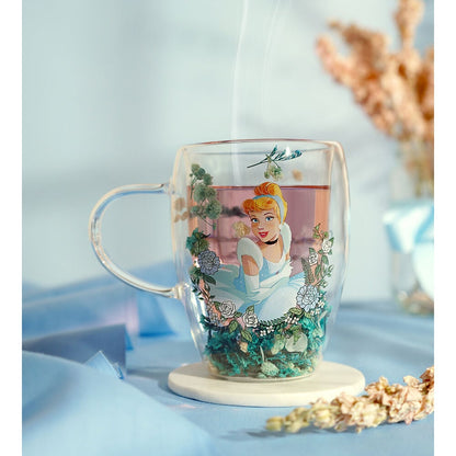 Taza cristal flores secas Cenicienta Princesas Disney WIDDOP & CO