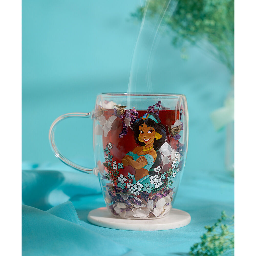 Taza cristal flores secas Jasmine Princesas Disney WIDDOP & CO