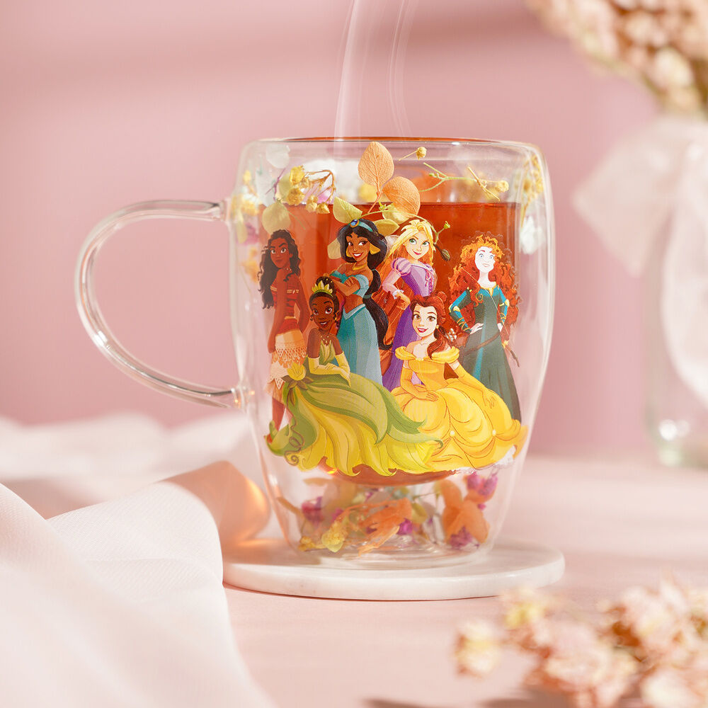 Taza cristal flores secas Princesas Disney WIDDOP & CO