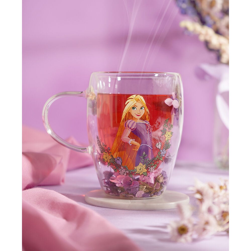 Taza cristal flores secas Rapunzel Princesas Disney WIDDOP & CO