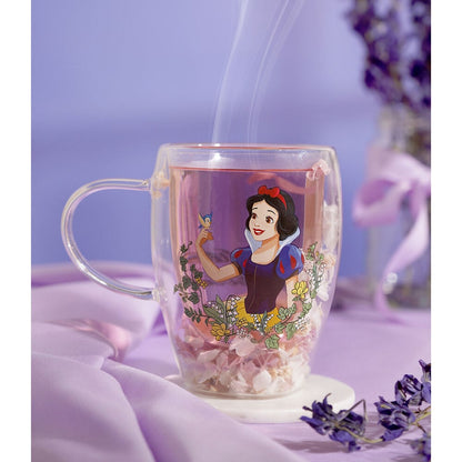 Taza cristal flores secas Blancanieves Princesas Disney WIDDOP & CO