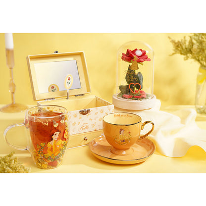 Taza cristal flores secas Bella Princesas Disney WIDDOP & CO
