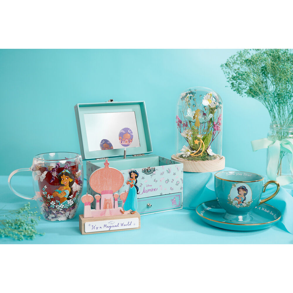 Taza cristal flores secas Jasmine Princesas Disney WIDDOP & CO