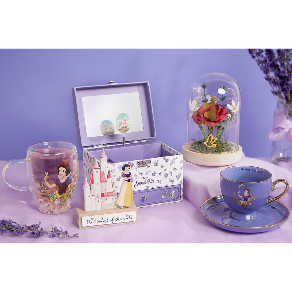 Taza cristal flores secas Blancanieves Princesas Disney WIDDOP & CO