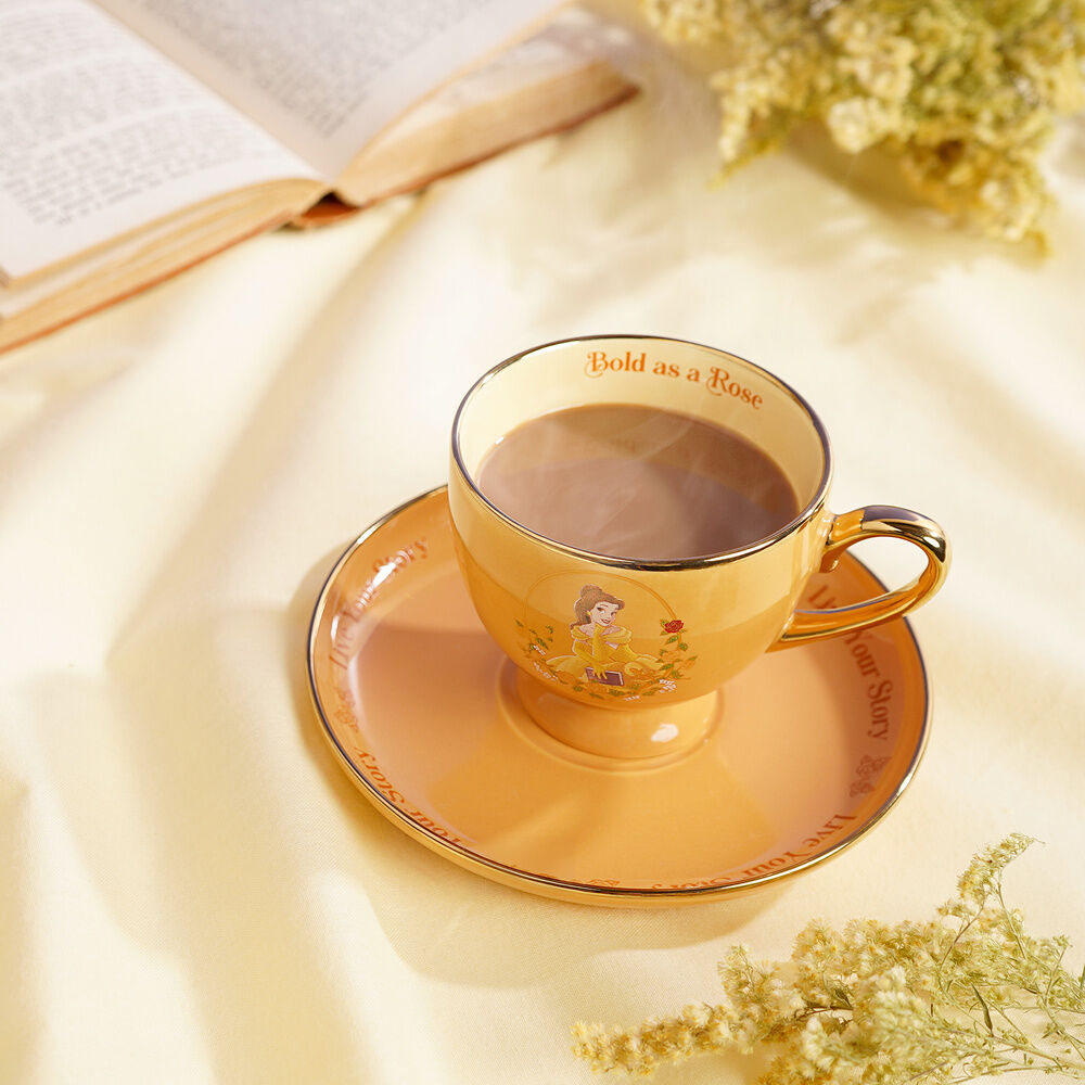 Taza te y platillo Bella Princesas Disney WIDDOP & CO