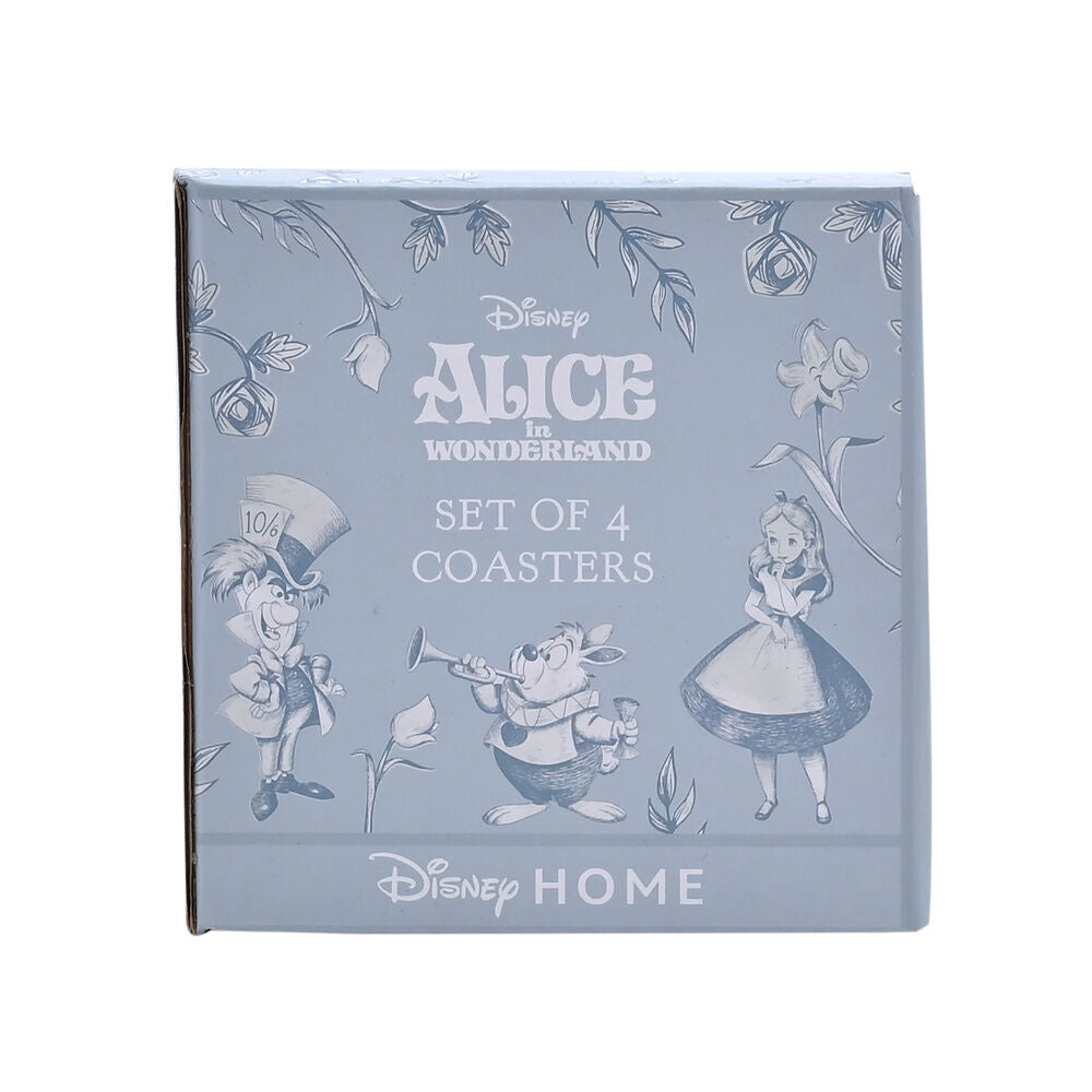 Set 4 posavasos Alicia en el Pais de las Maravillas Disney WIDDOP & CO