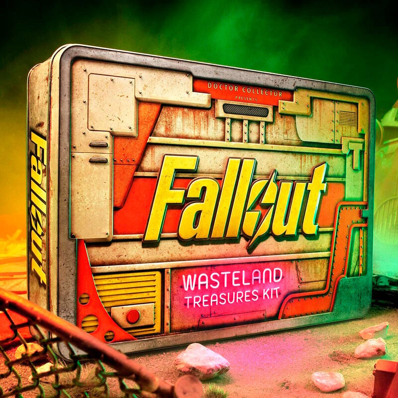 Caja metalica Tesoros del Yermo Fallout DOCTOR COLLECTOR