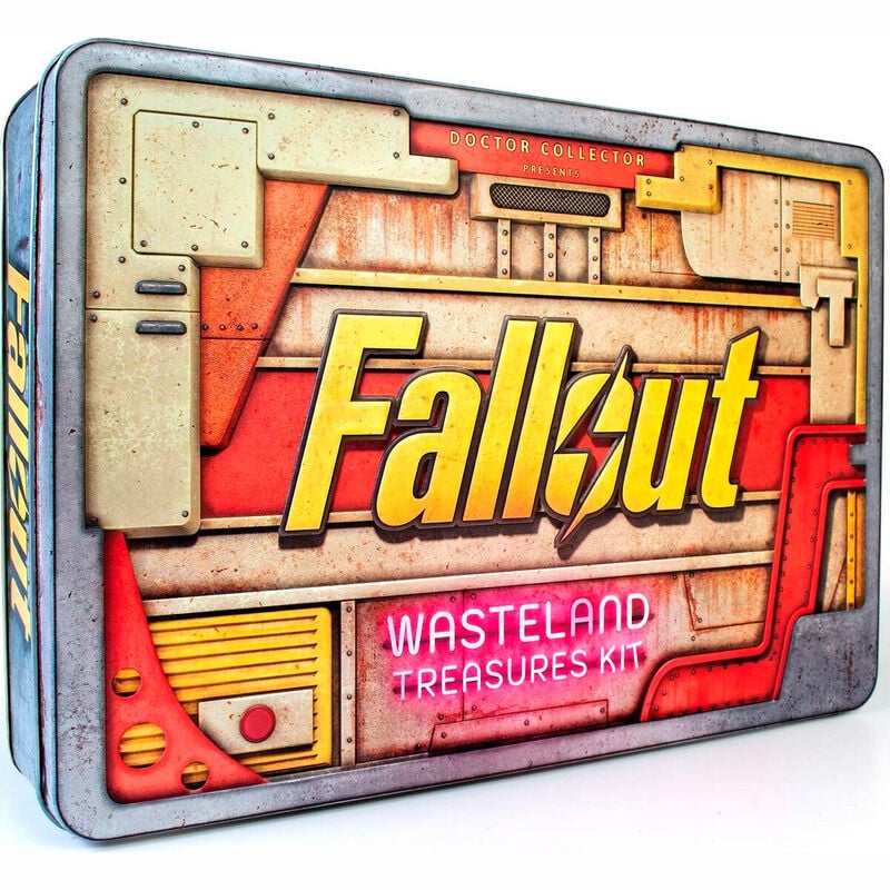 Caja metalica Tesoros del Yermo Fallout DOCTOR COLLECTOR