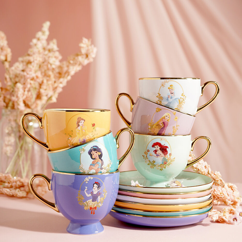 Taza te y platillo Bella Princesas Disney WIDDOP & CO