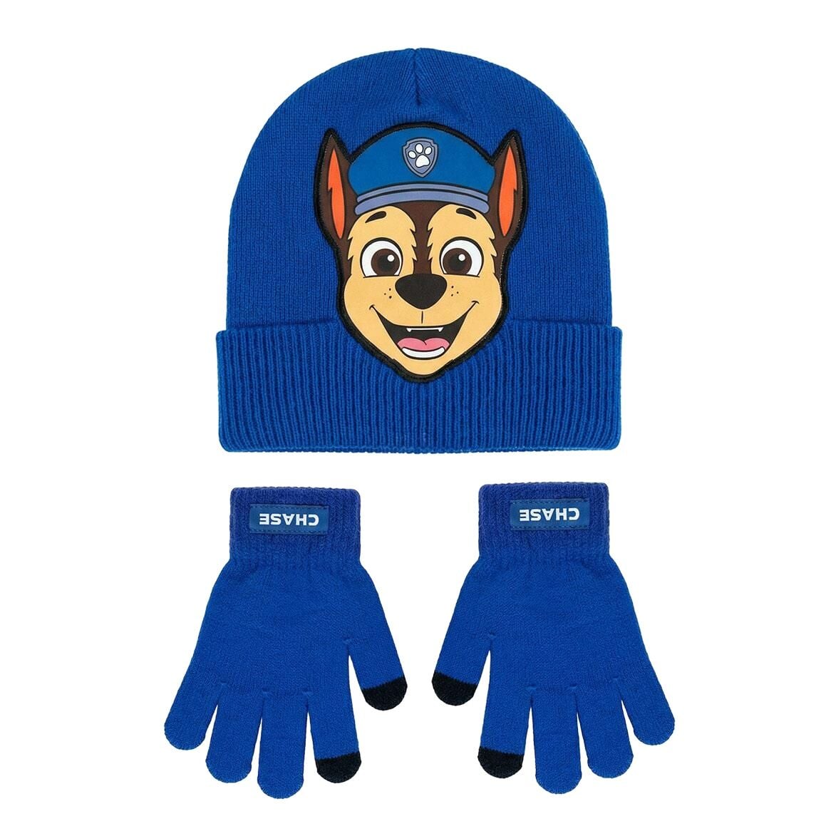 Set gorro y guantes Chase Patrulla Canina Paw Patrol CERDÁ