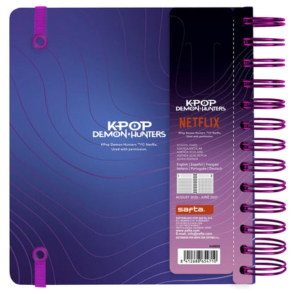 Agenda Escolar KPop Demon Hunters 2026/2027 ERIK