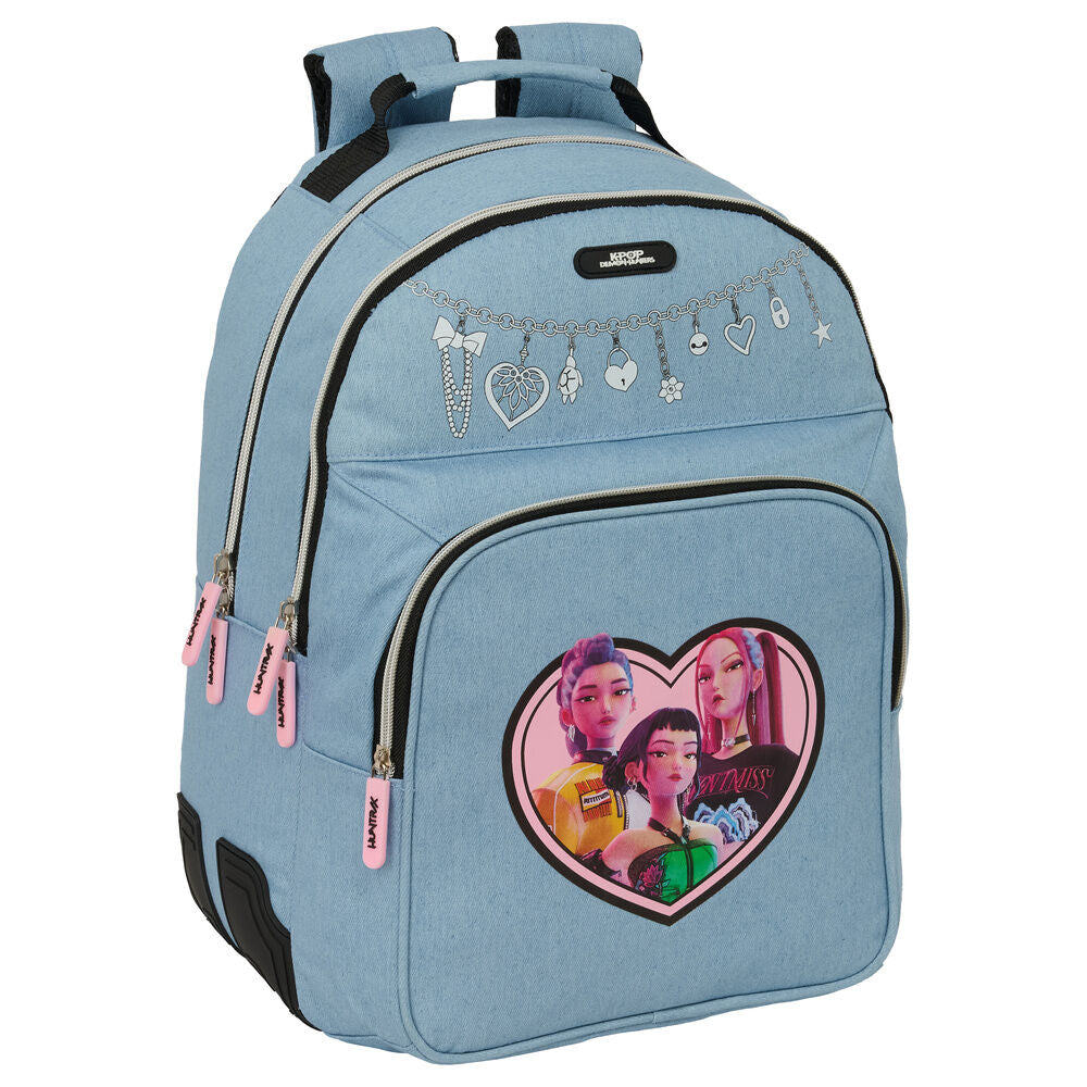 Mochila Huntrix Kpop Demon Hunters 42cm adaptable SAFTA
