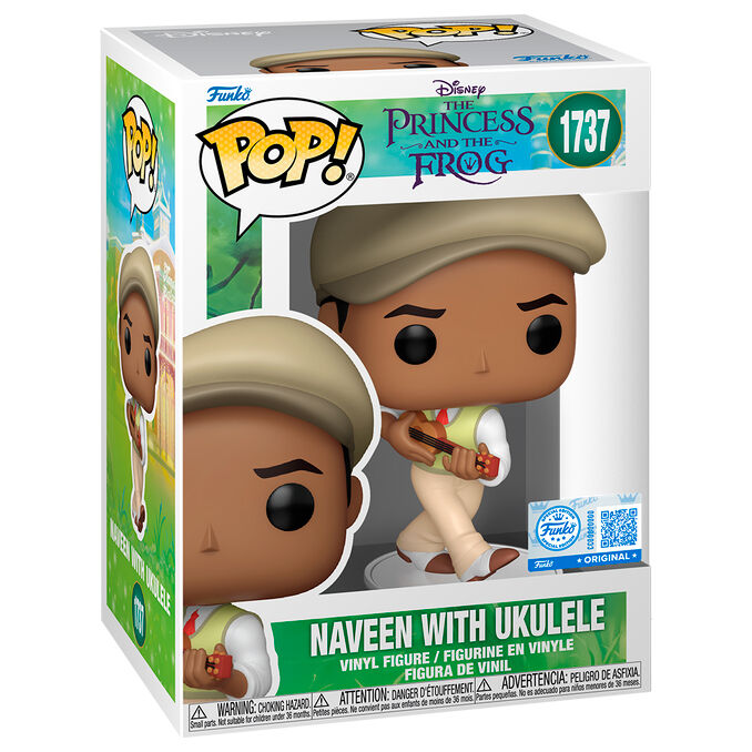 Figura POP Disney Tiana y el Sapo Naveen with Ukulele FUNKO