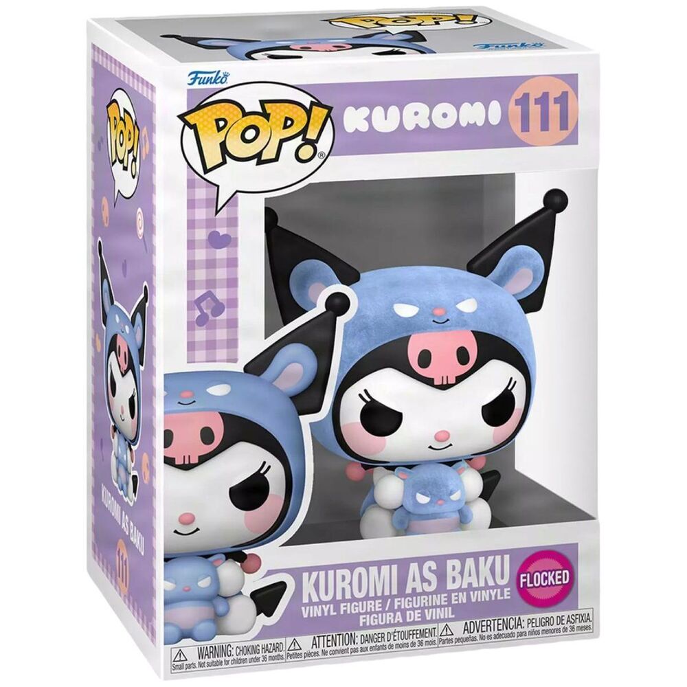 Figura POP Hello Kitty Kuromi As Baku Flocked FUNKO