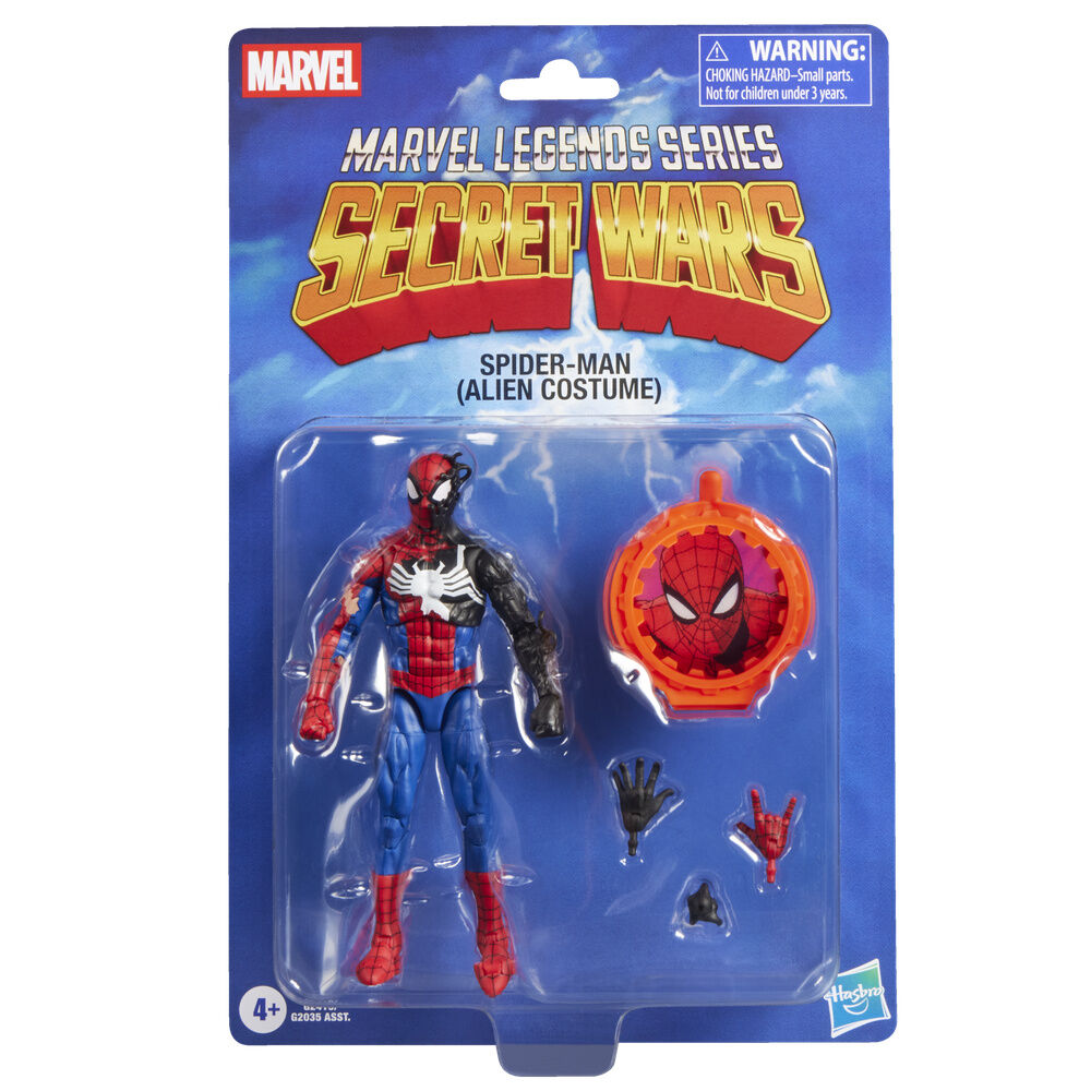Figura Spiderman Alien Costume Secret Wars Marvel Legends Series 15cm HASBRO