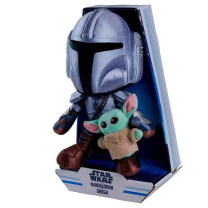 Peluche Star Wars Mandalorian con Mini Grogu 25 cm SIMBA
