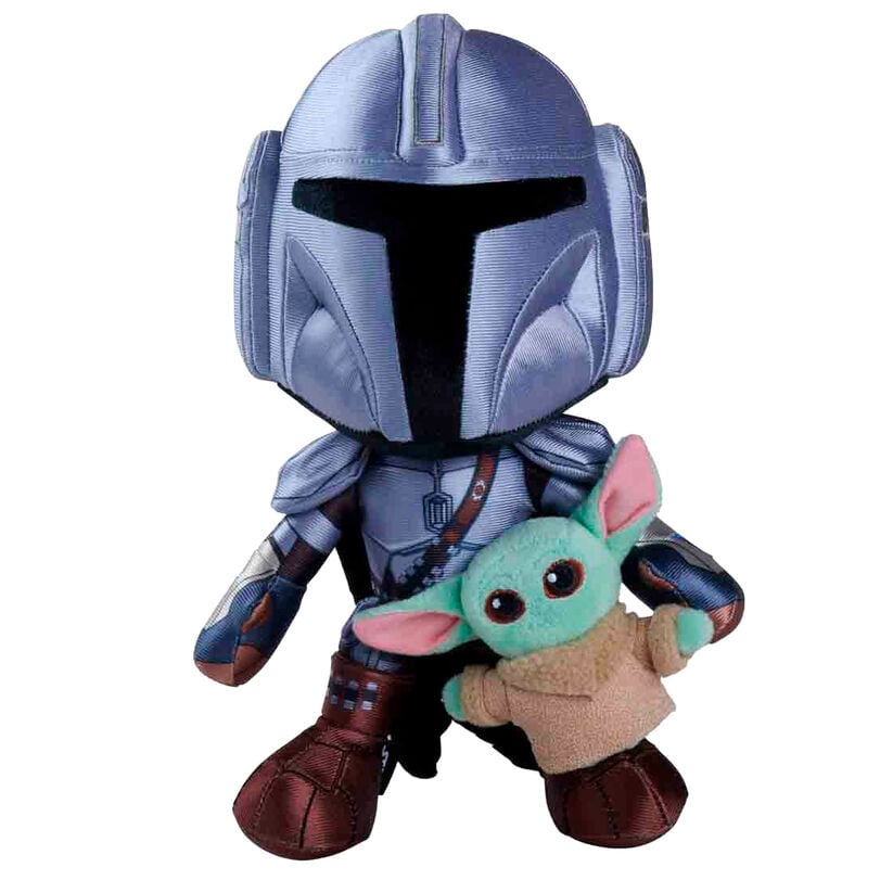 Peluche Star Wars Mandalorian con Mini Grogu 25 cm SIMBA