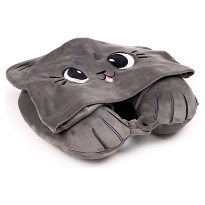 Almohada viaje capucha Gatos Beans & Co Hoodeazzz PUCKATOR