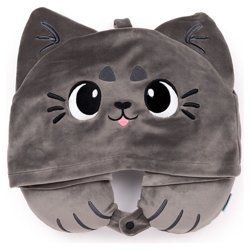 Almohada viaje capucha Gatos Beans & Co Hoodeazzz PUCKATOR