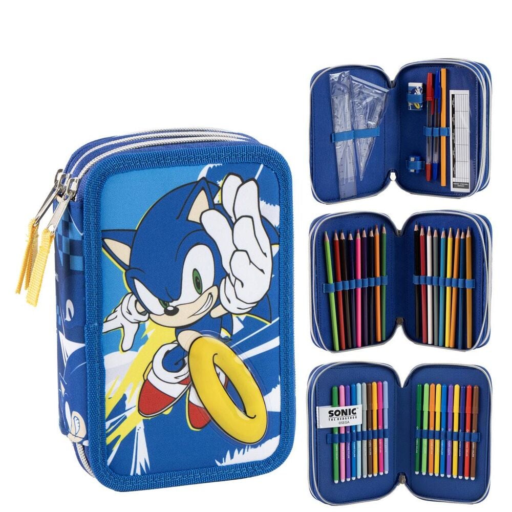 Plumier Sonic the Hedgehog triple CERDÁ