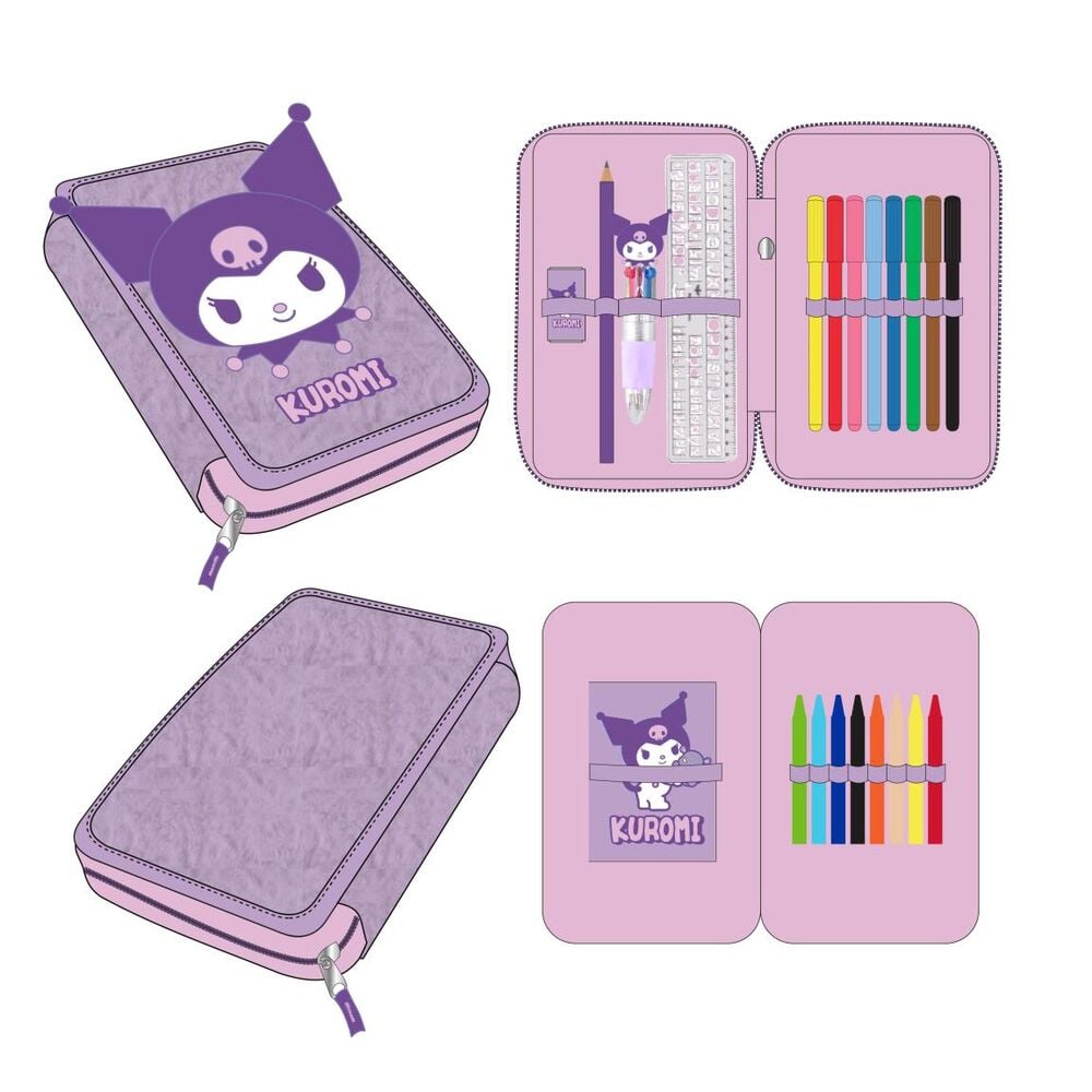Plumier Kuromi Hello Kitty doble CERDÁ