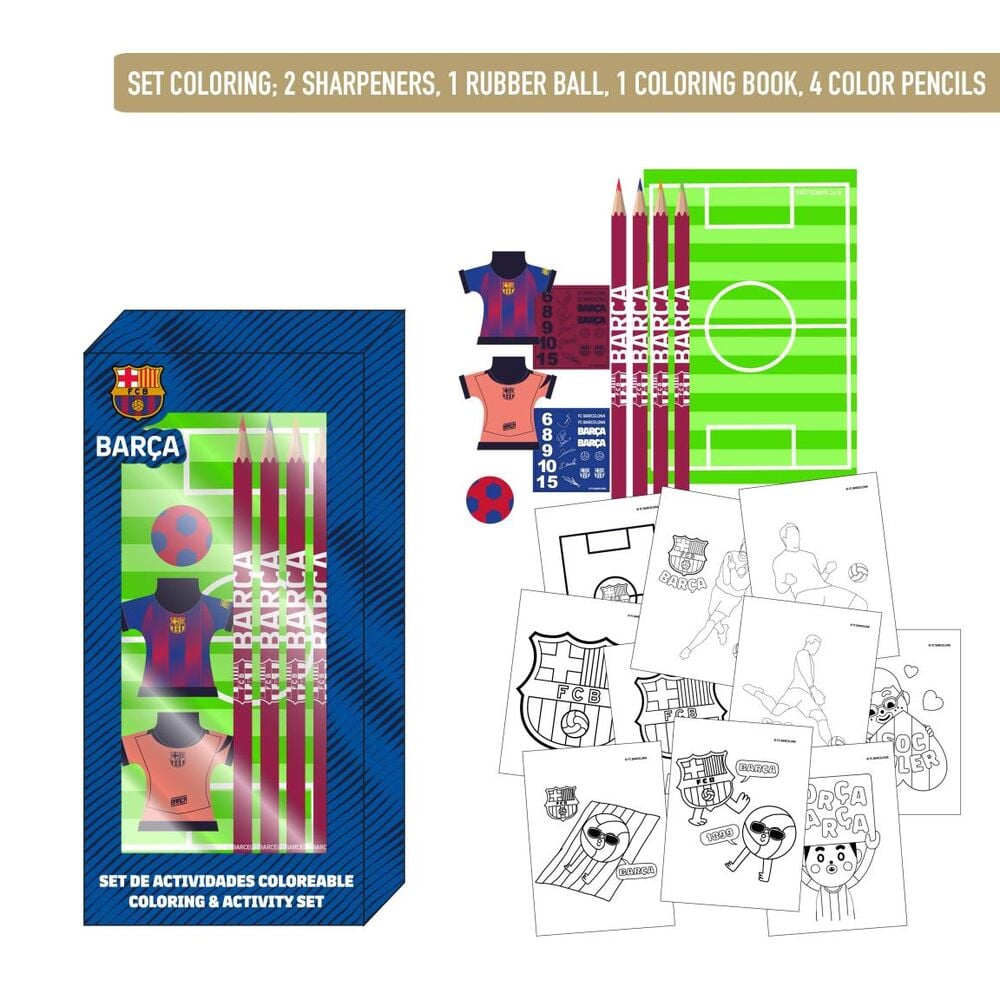 Set papeleria coloreable F.C. Barcelona CERDÁ
