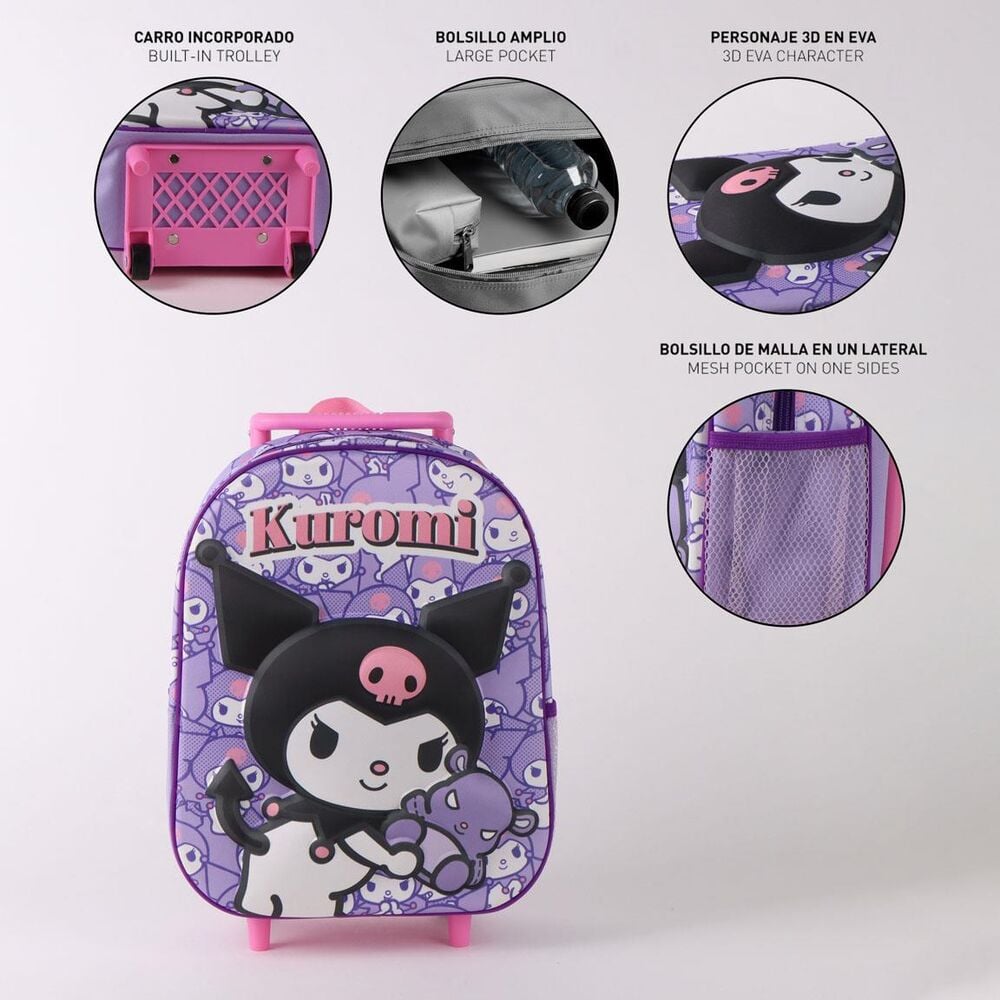 Trolley 3D Kuromi Hello Kitty 30cm CERDÁ