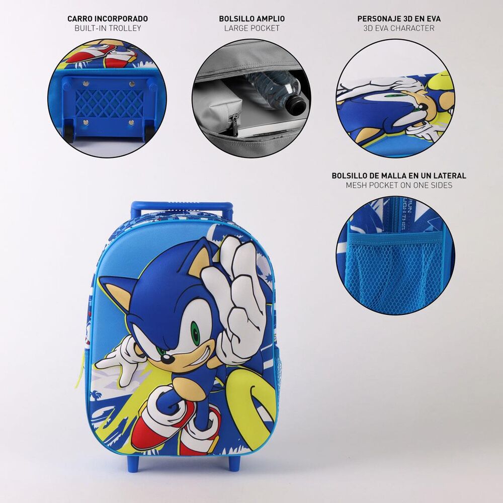 Trolley 3D Sonic the Hedgehog 30cm CERDÁ