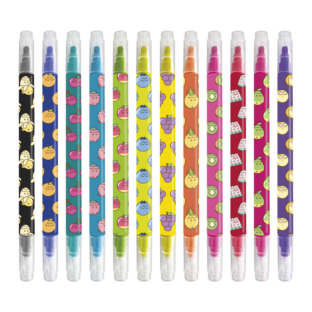 Set 12 rotuladores borrables Fruits Pusheen ERIK