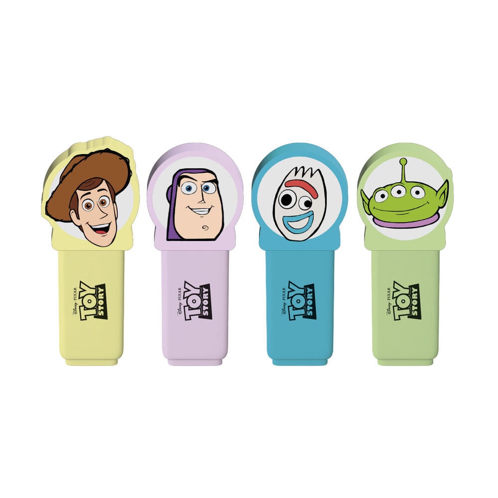 Set 4 subrayadores topper Toy Story Disney Pixar ERIK