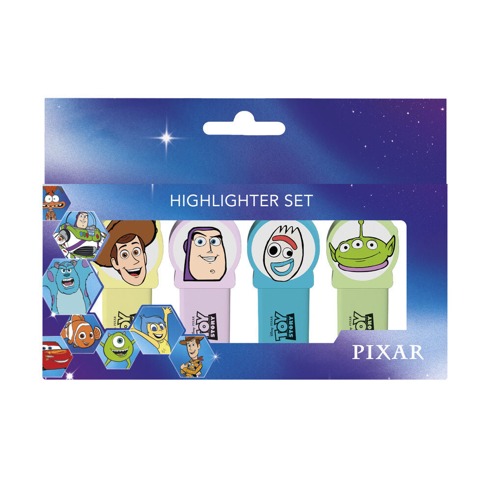 Set 4 subrayadores topper Toy Story Disney Pixar ERIK