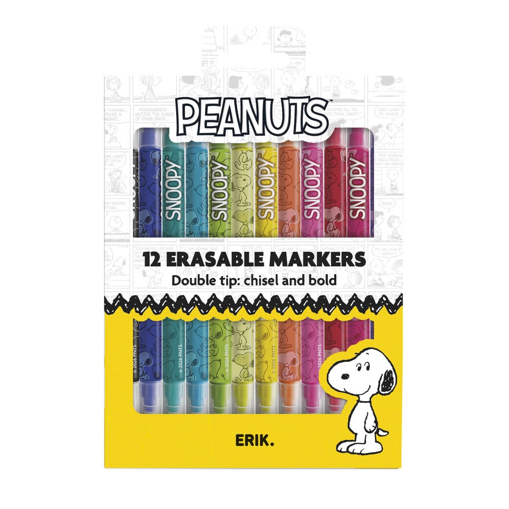 Set 12 rotuladores borrables Snoopy ERIK