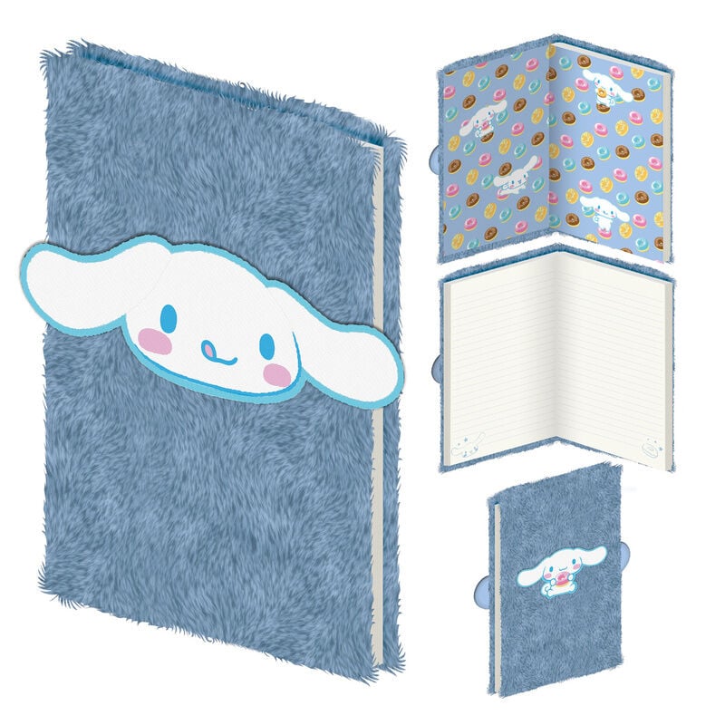 Cuaderno peluche A5 Cinnamoroll Hello Kitty PYRAMID