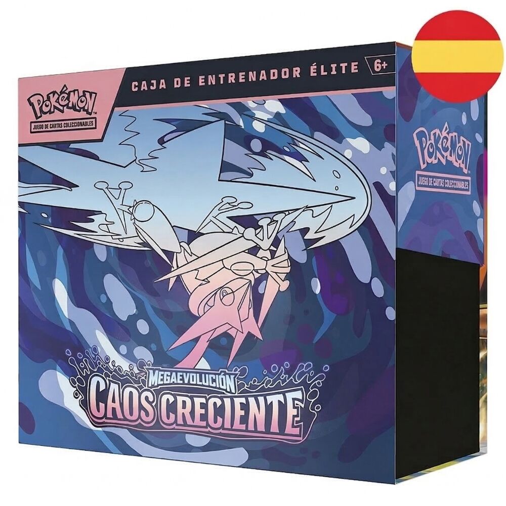 Estuche cartas Entrenador Elite Caos Creciente Megaevolucion Pokemon español POKEMON JUEGO DE CARTAS