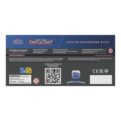 Estuche cartas Entrenador Elite Caos Creciente Megaevolucion Pokemon español POKEMON JUEGO DE CARTAS