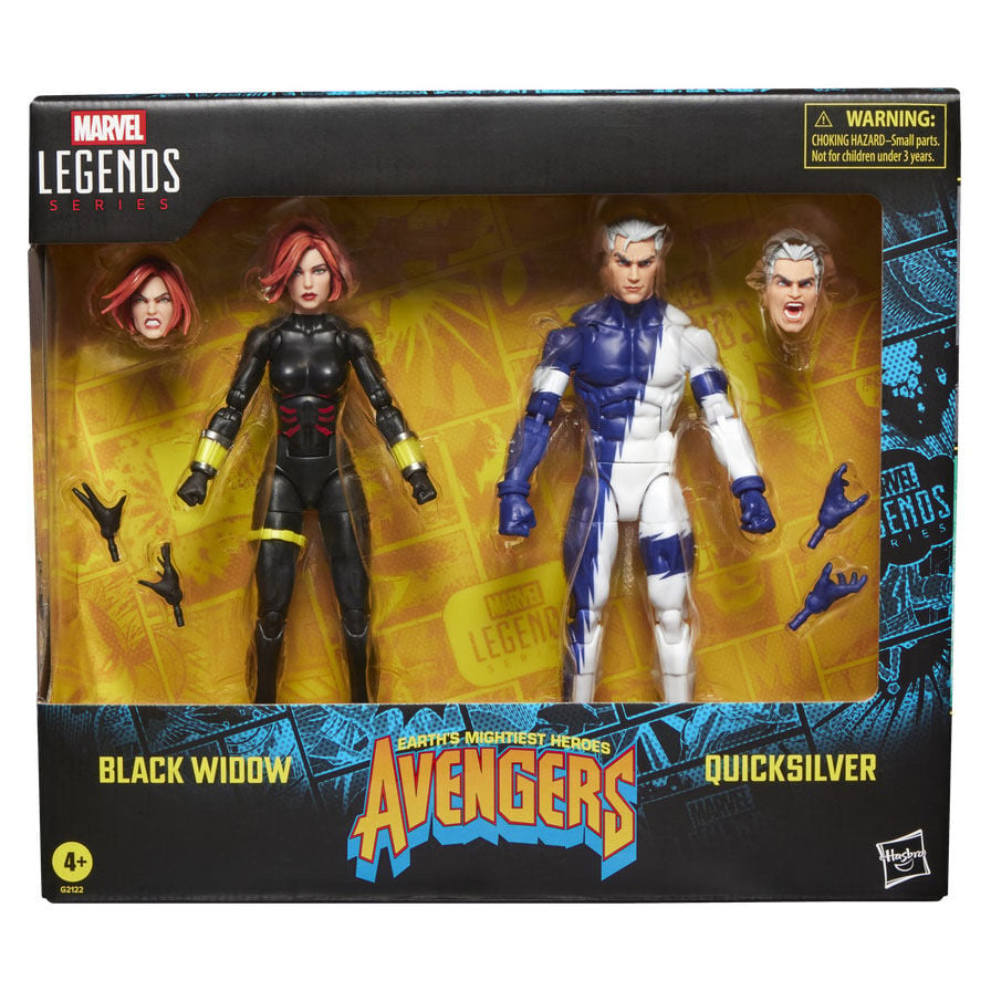 Set 2 Figuras Marvel Black Widow y Quicksilver Los vengadores Avengers Marvel 15cm HASBRO