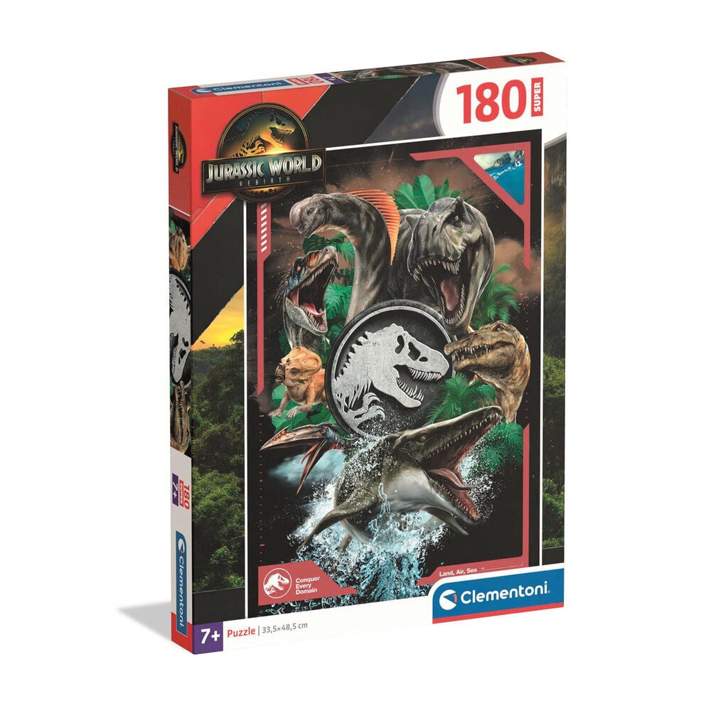 Puzzle super Jurassic World 180pzs CLEMENTONI