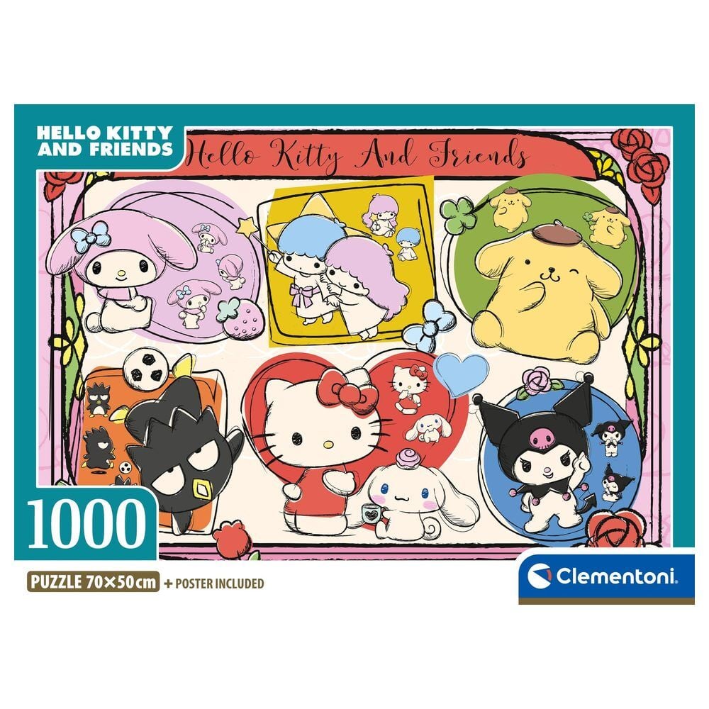 Puzzle Hello Kitty 2 1000pzs CLEMENTONI
