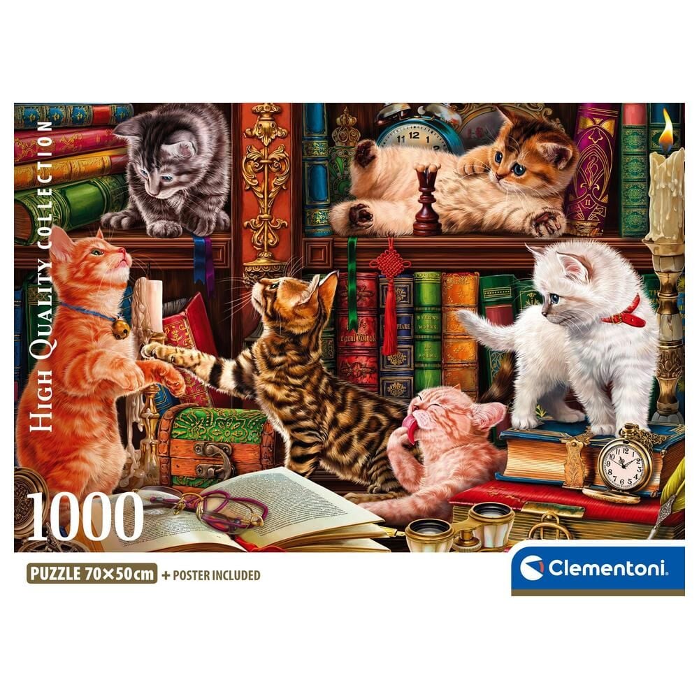 Puzzle Curious Whiskers 1000pzs CLEMENTONI