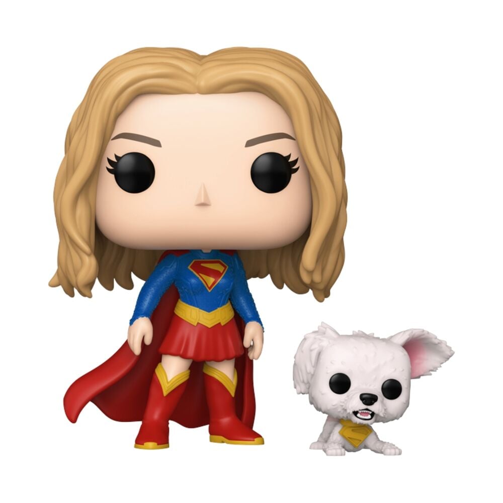 Figura POP DC Comics Supergirl Buddy Supergirl with Puppy Krypto FUNKO