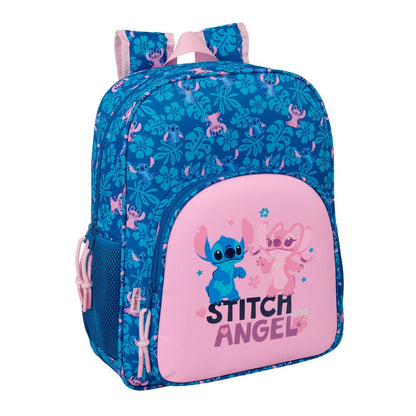 Mochila Angel & Stitch Disney 38cm adaptable SAFTA