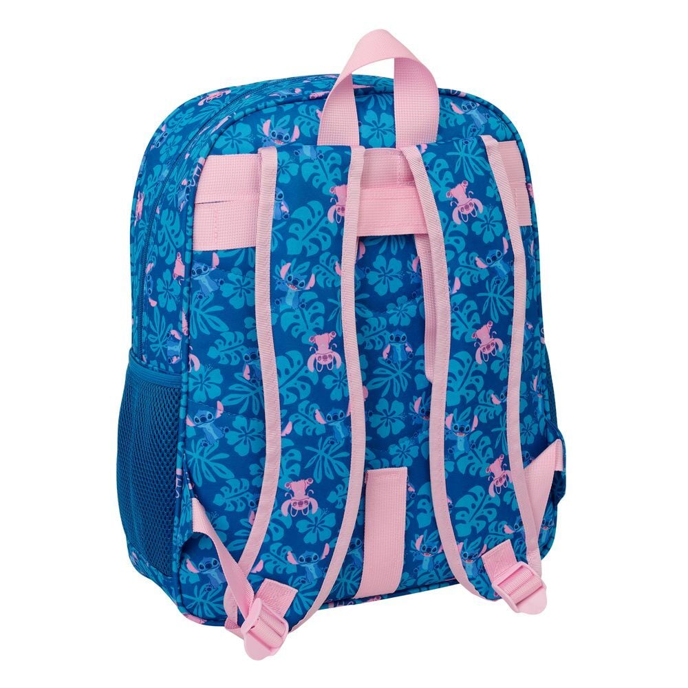Mochila Angel & Stitch Disney 38cm adaptable SAFTA