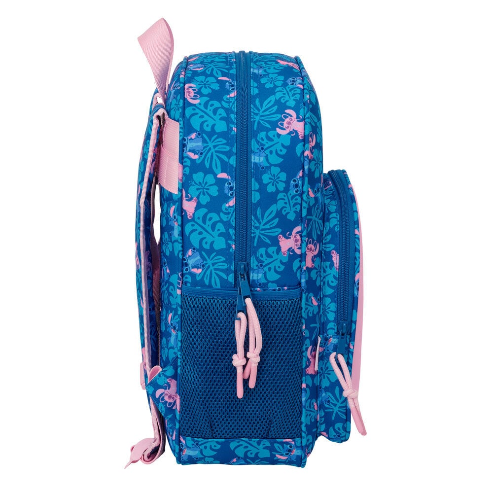 Mochila Angel & Stitch Disney 38cm adaptable SAFTA