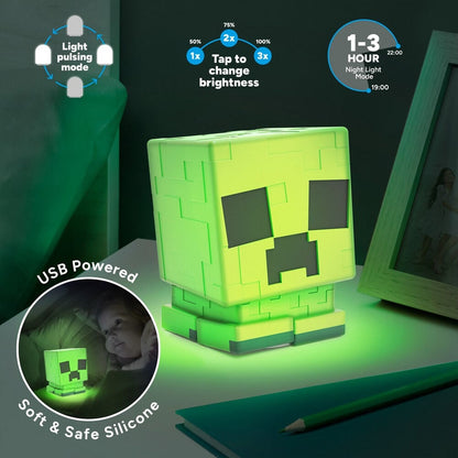 Lampara silicona Creeper SquishyGlo Minecraft PALADONE