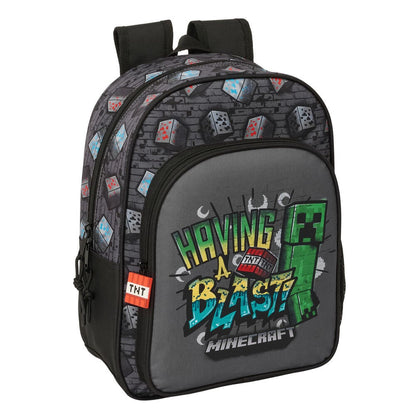 Mochila Graffiti Minecraft 34cm adaptable SAFTA