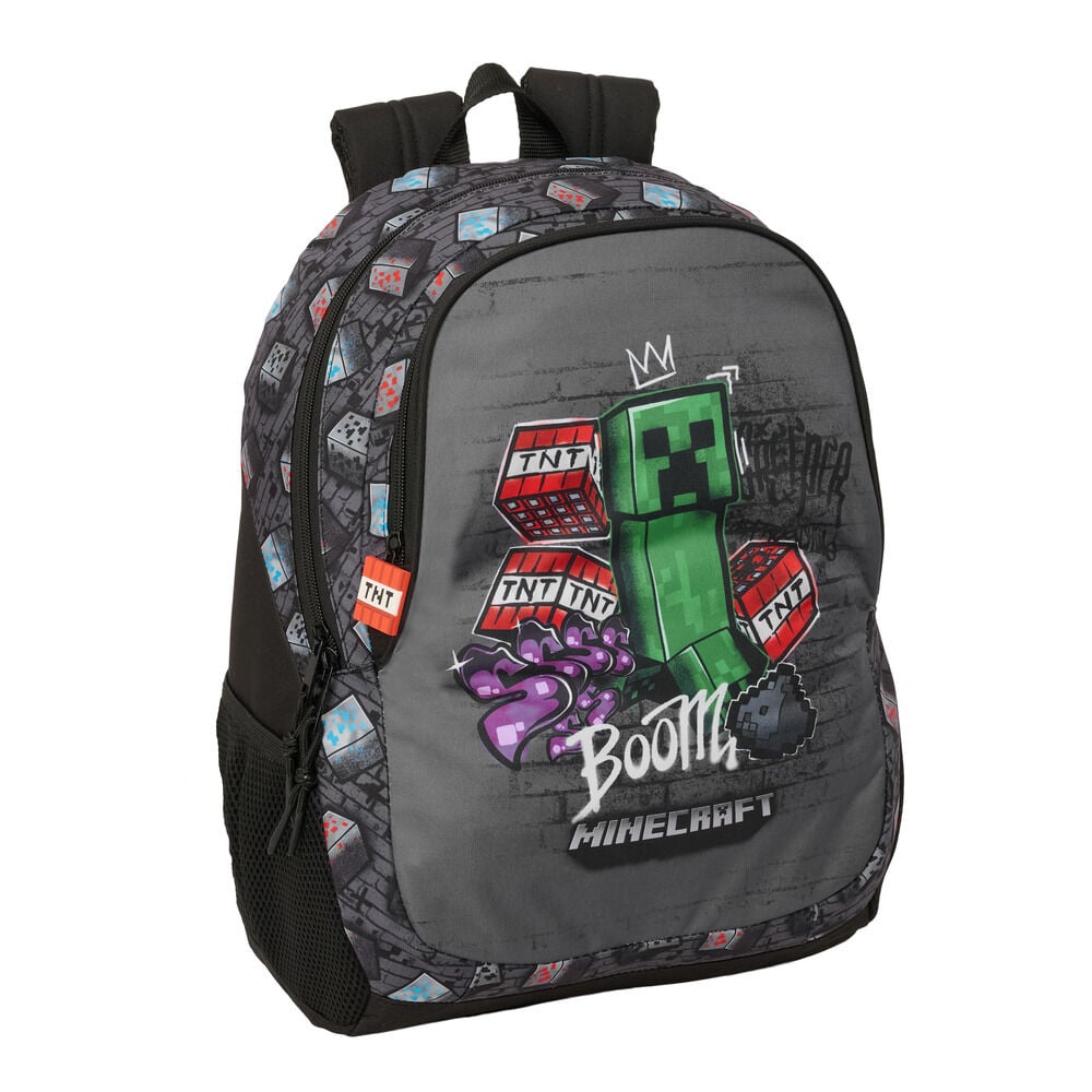 Mochila Graffiti Minecraft 44cm adaptable SAFTA